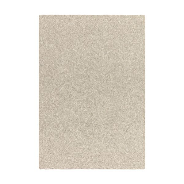 Kremowy dywan z mieszanki wełny tkany ręcznie 120x170 cm Theodore Chevron – Asiatic Carpets