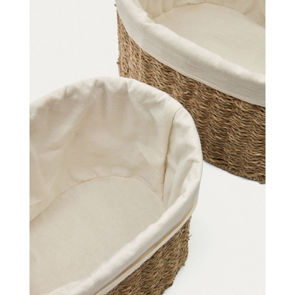 Koszyki z trawy morskiej zestaw 2 szt. 35x25x25 cm Tossa – Kave Home (zdjęcie 5)