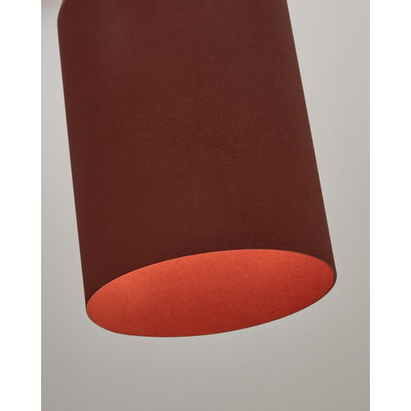 Lampa wisząca w kolorze terakoty z metalowym kloszem ø 15 cm Peralta – Kave Home-image-4