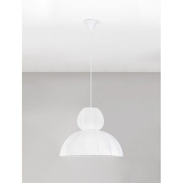 Tekstylna lampa wisząca w matowym białym kolorze ø 50 cm Delina – Nova Luce-image-3