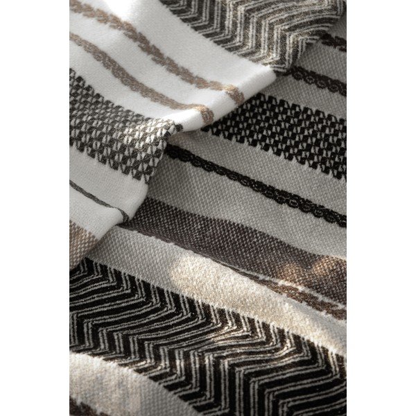 Brązowy koc z mieszanki bawełny 140x180 cm Luxor – Euromant-image-1