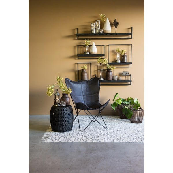 Półka z litego drewna mango w kolorze matowej czerni 120 cm Maddison – Light & Living-image-1