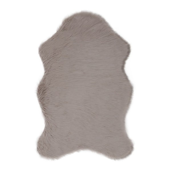 Szary dywan ze sztucznej skóry Pelus Grey, 60x90 cm