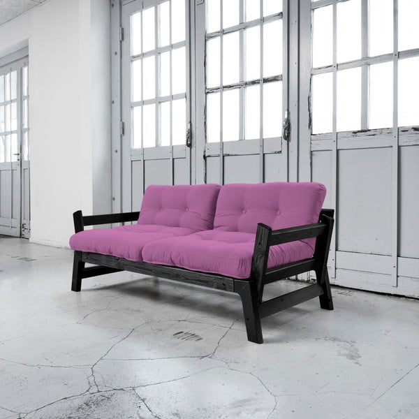 Sofa rozkładana Karup Step Black/Taffy Pink