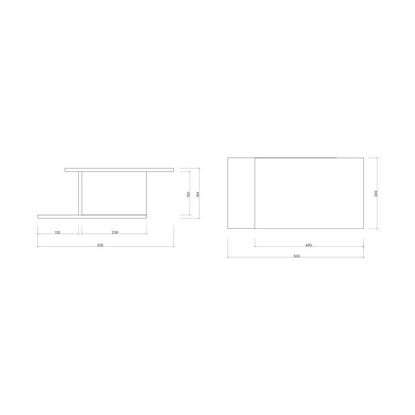 Szafka nocna w dekorze dębu wisząca/z półką w naturalnym kolorze Tann – noo.ma-image-3