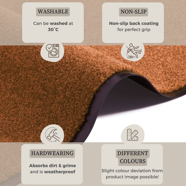 Pomarańczow wycieraczka Hanse Home Wash & Clean, 39x58 cm-image-2