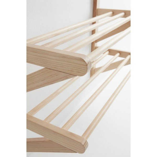 Zestaw do przedpokoju z litego drewna sosnowego w jasnym naturalnym kolorze 75x190x32 cm Cole – Jotex-image-4