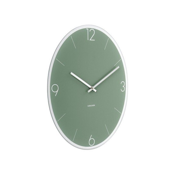 Zielony zegar ścienny Karlsson Elliptical-image-1