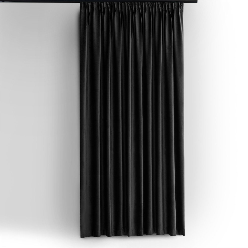 Czarna aksamitna zasłona częściowo zaciemniająca (dimout) 530x270 cm Velto – Filumi (zdjęcie 4)