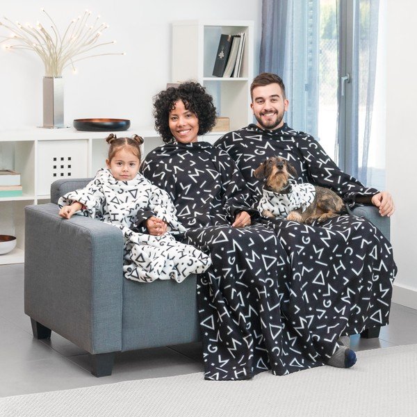 Biały dziecięcy koc z rękawami InnovaGoods Snug Symbols Kangoo-image-1