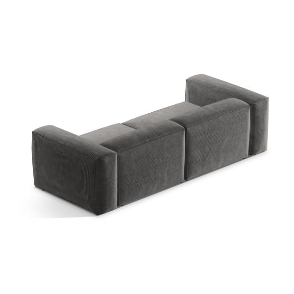 Jasnoszara sztruksowa sofa 264 cm Bergamo – Cosmopolitan Design-image-4