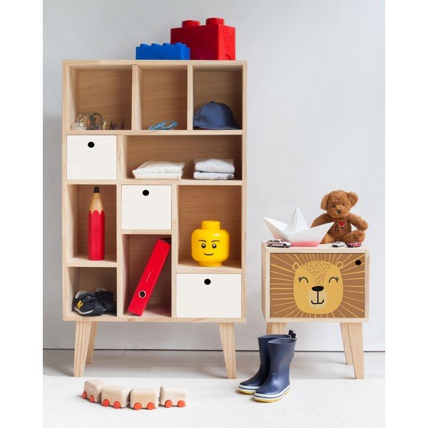 Szafka nocna z litej sosny Little Nice Things Lion-image-1