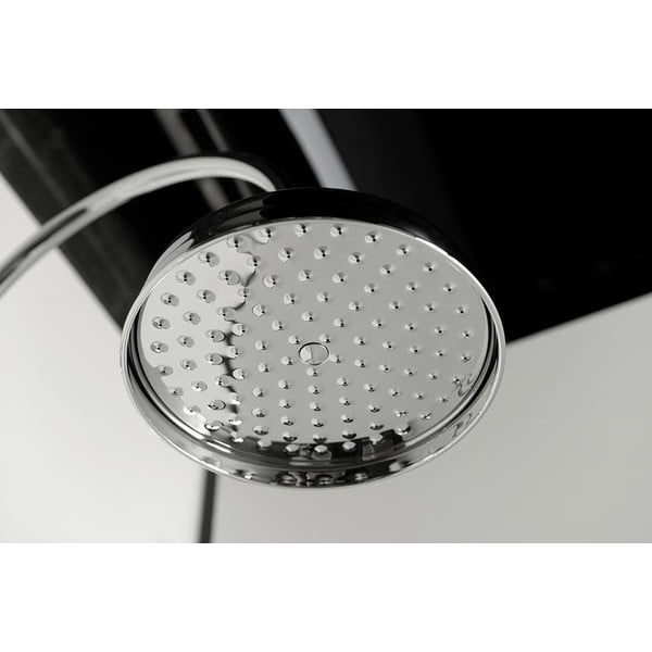 Zestaw prysznicowy z mosiądzu w kolorze srebra z połyskiem z deszczownicą i słuchawką prysznicową 142 cm Antea – Sapho-image-2