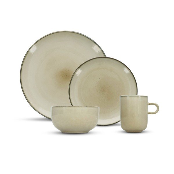 Kamionkowy zestaw talerzy 16 szt. dla 4 osób Meridian – Salt&Pepper