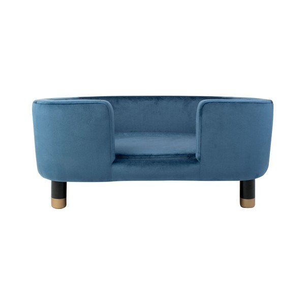 Niebieskie aksamitne legowisko 50x74 cm Royal – Leitmotiv