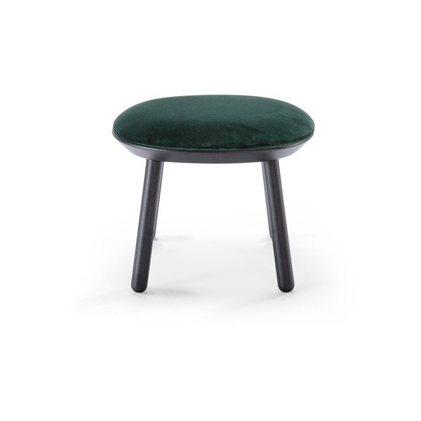 Zielono-czarny aksamitny podnóżek EMKO Naïve-image-2