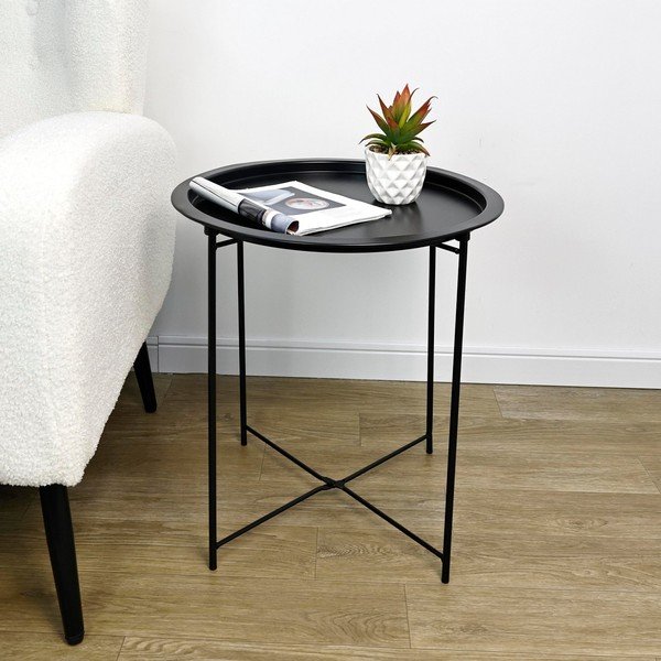 Metalowy okrągły stolik ø 47 cm Hilmar – Yes Everyday-image-2