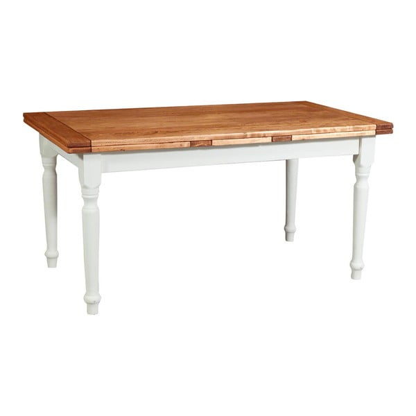Drewniany stół składany z białą konstrukcją Biscottini Teigge, 160x90 cm