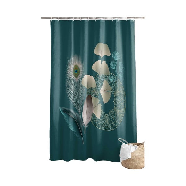 Zasłona prysznicowa 180x200 cm Ginkoblue – douceur d'intérieur