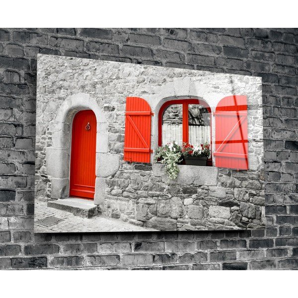 Obraz szklany Insigne Red Door and Window-image-3