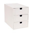 Biały organizer z 3 szufladkami Bigso Box of Sweden Ingrid