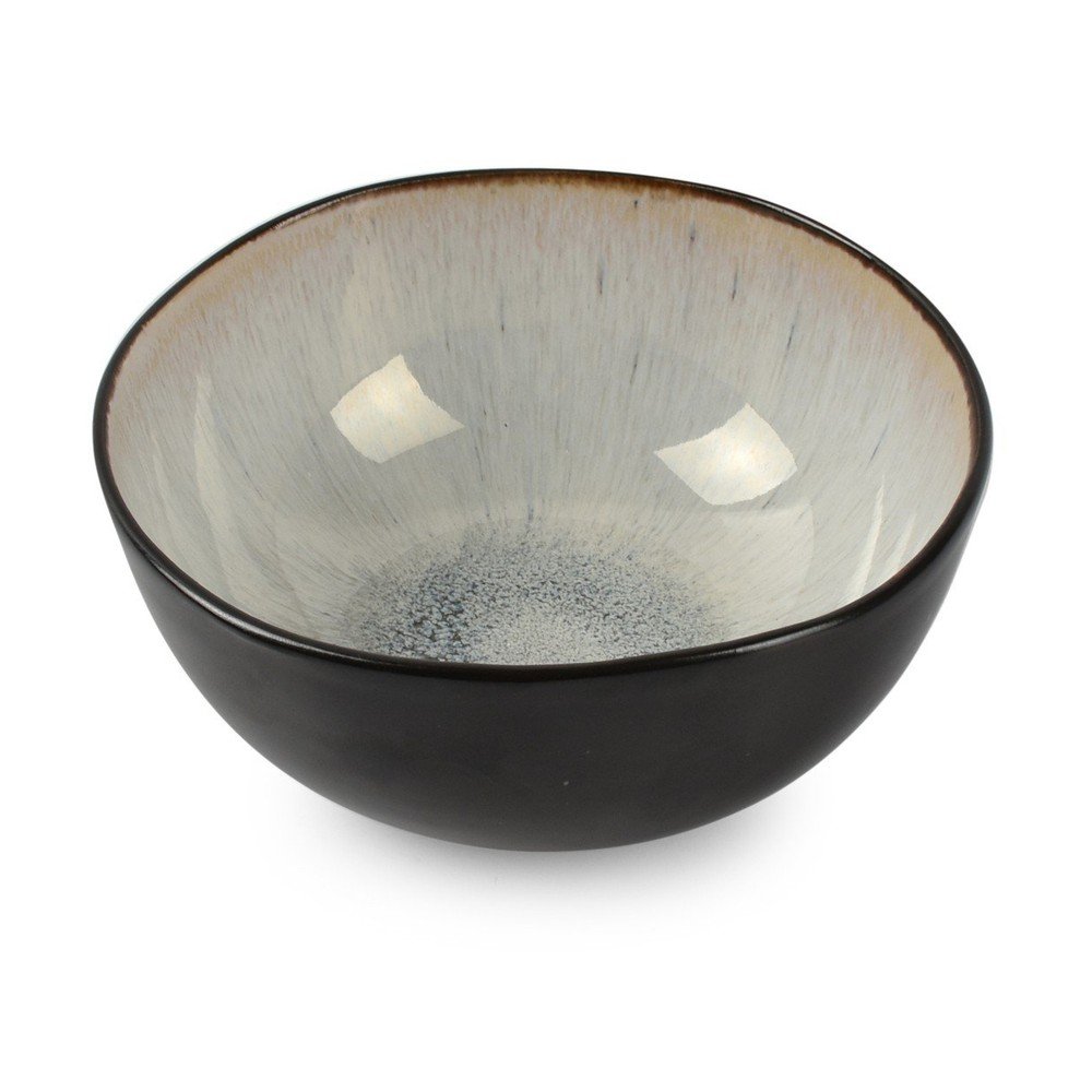 Czarna/beżowa kamionkowa miska 390 ml Lunar – Salt&Pepper
