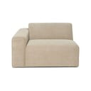 Beżowy końcowy moduł sztruksowej sofy Scandic Sting, 124 cm, lewostronny