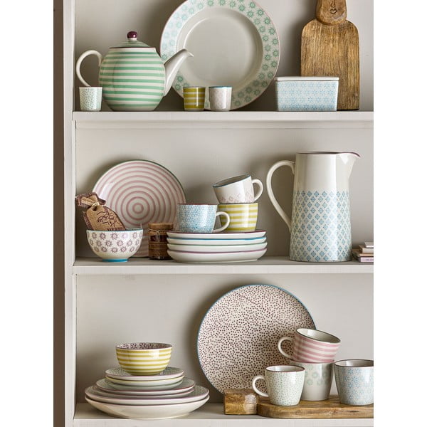 Zielono-biały kamionkowy dzbanek na herbatę Bloomingville Patrizia, 1,2 l-image-4