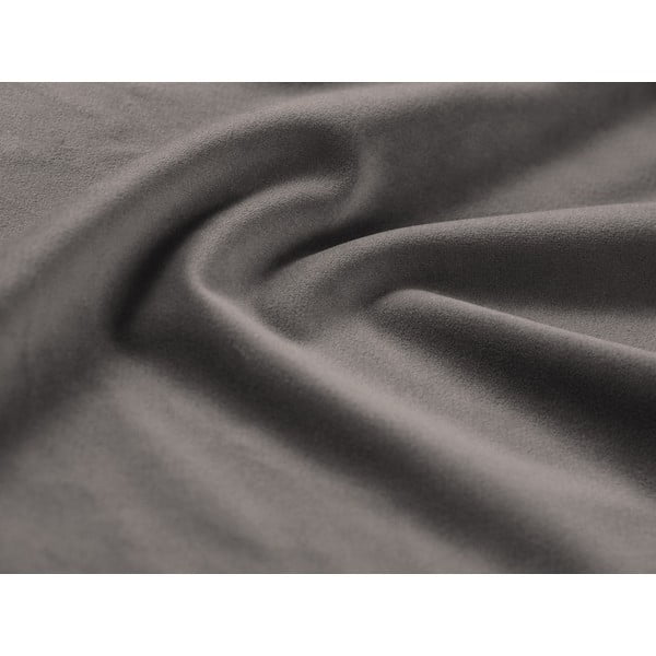 Jasnoszary aksamitny podnóżek Kyoto – Cosmopolitan Design-image-4