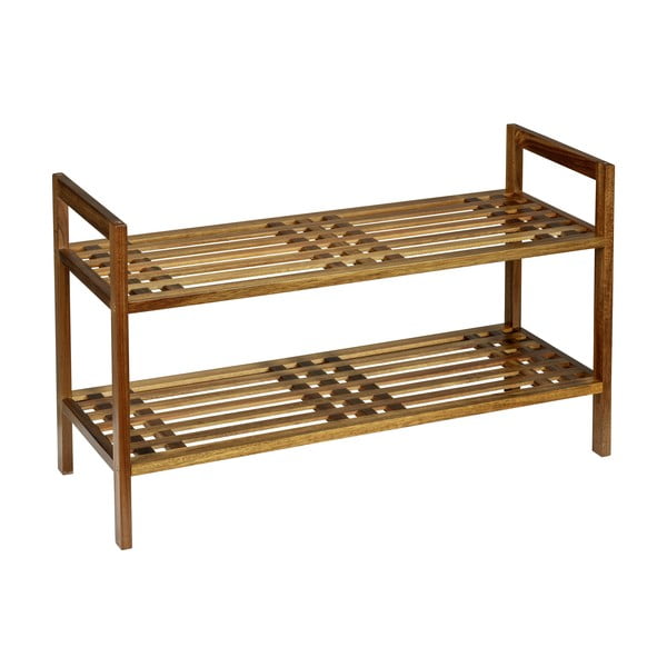 Regał na buty z litego drewna akacjowego w naturalnym kolorze 69x40,5x27 cm Fondi – Wenko