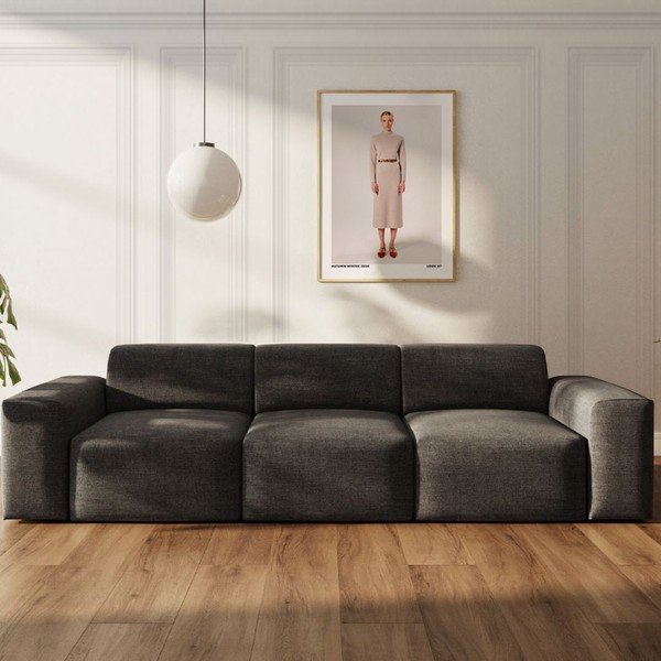 Antracytowa sofa 285 cm Villet – Rodier-image-1