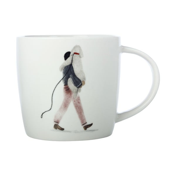 Biały porcelanowy kubek 400 ml Walking The Dog – Maxwell & Williams