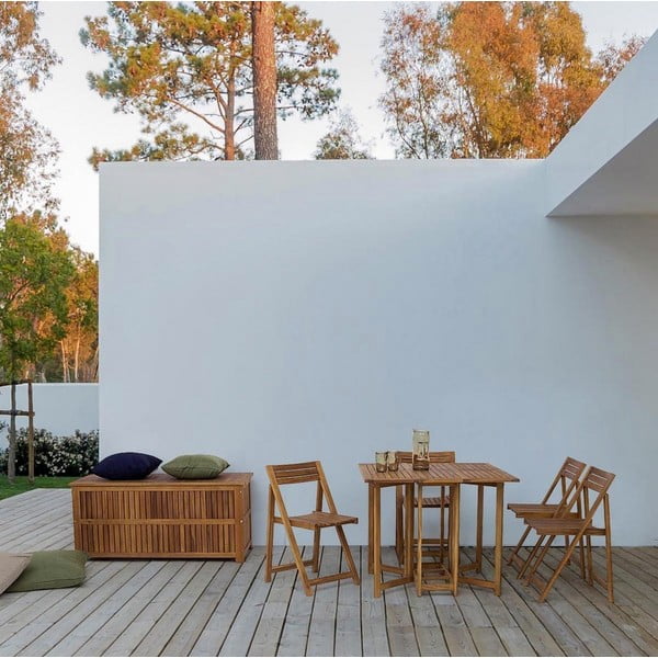 Drewniana skrzynia ogrodowa w naturalnym kolorze Noemi  – Bizzotto-image-1