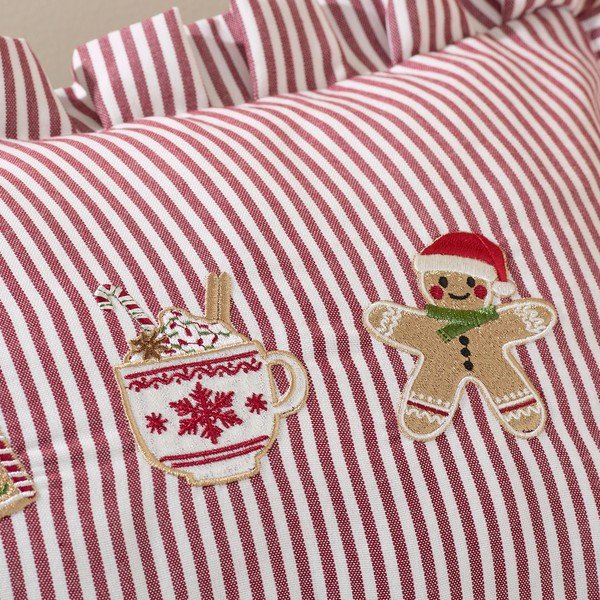 Poduszka dekoracyjna ze świątecznym motywem 30x50 cm Christmas Gingerbread Stripe – Catherine Lansfield-image-3