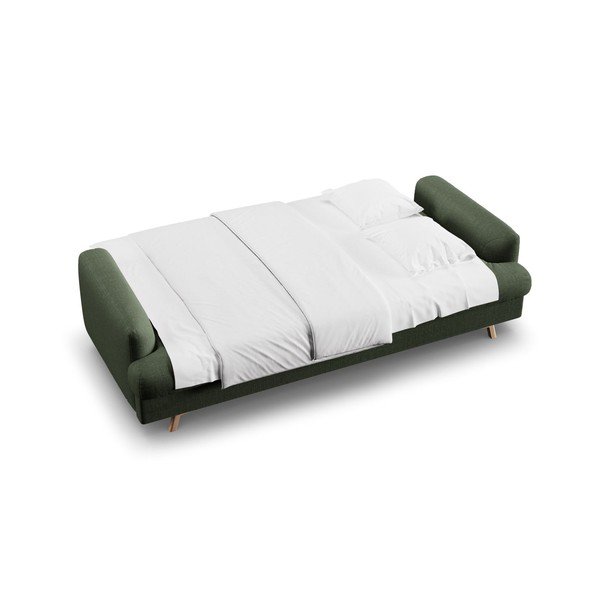 Zielona rozkładana/ze schowkiem sofa 233 cm Naomi – Micadoni -image-3