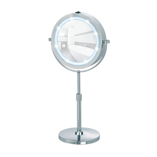 Lustro z oświetleniem/powiększające (5x) kosmetyczne ø 13,5 cm Lumi – Wenko-image-1