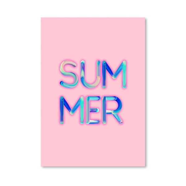Plakat Americanflat Neon Summer, 30x42 cm