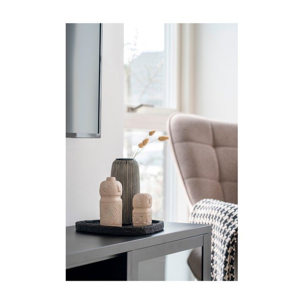 Czarno-biały kamienny wazon (wysokość 20 cm) – House Nordic-image-1