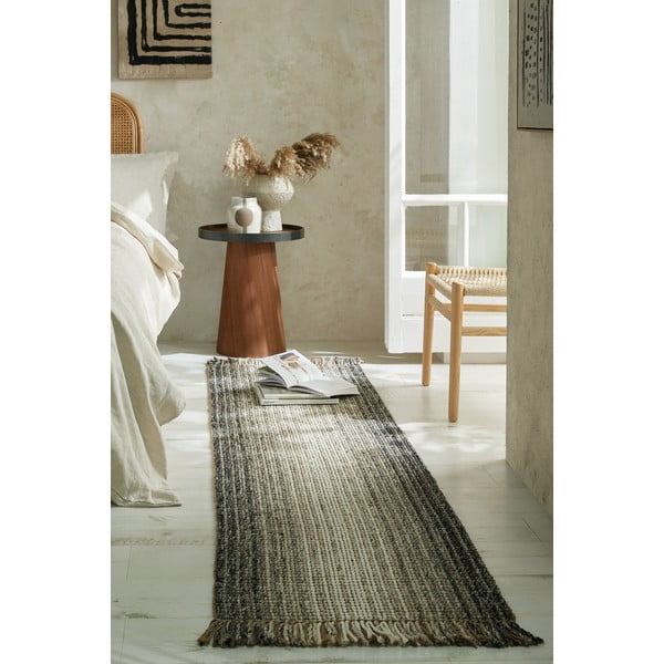 Szary chodnik 60x230 cm – Flair Rugs-image-2