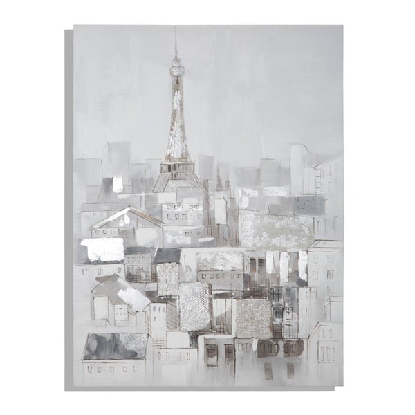 Ręcznie malowany obraz Mauro Ferretti Dipinto Su Tela Paris Roofs, 90x120 cm