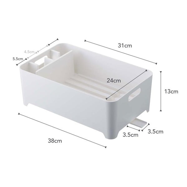 Biały ociekacz do naczyń YAMAZAKI Tower-image-4