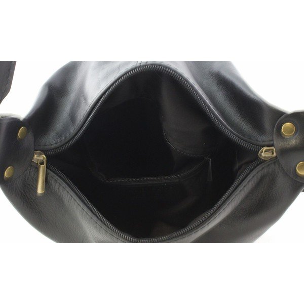 Skórzana torebka Crisana Nero-image-3