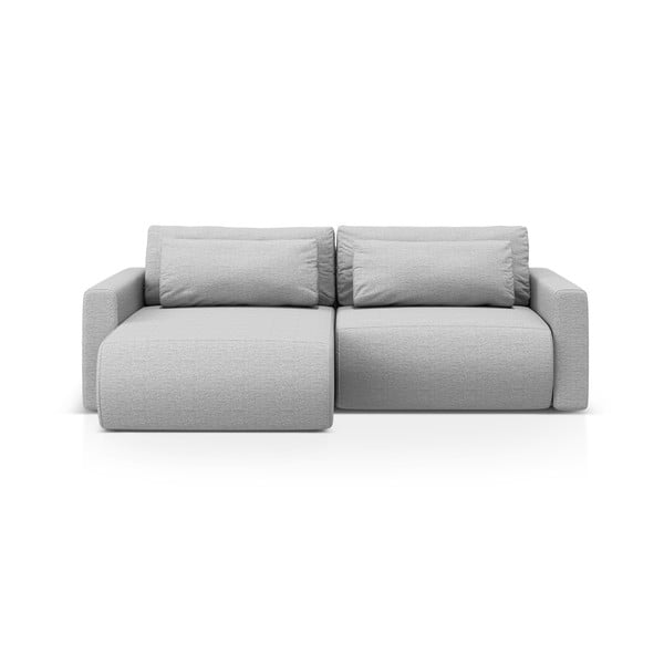 Jasnoszary rozkładany narożnik ze schowkiem Belfast – Cosmopolitan Design