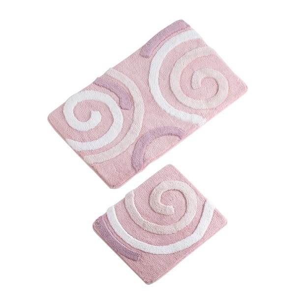 Zestaw 2 różowych dywaników łazienkowych Rosso Bath Mat Kenso