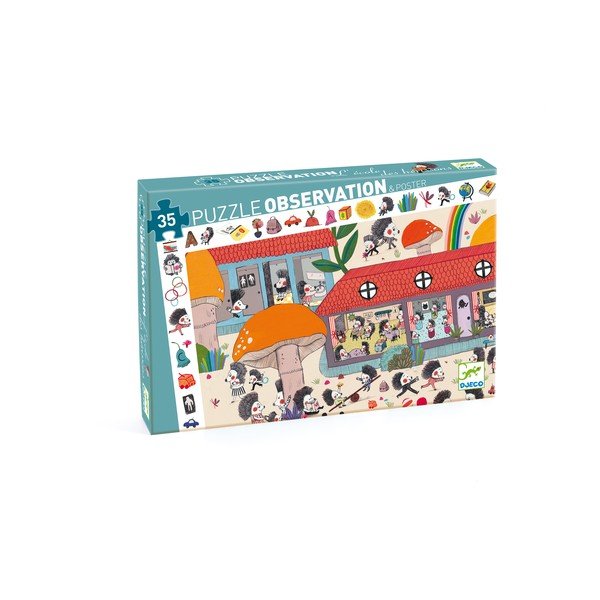 Dziecięce puzzle Djeco Observation Jeże-image-1