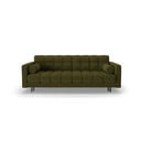 Zielona rozkładana sofa ze schowkiem z materiału bouclé 222 cm Bali – Cosmopolitan Design