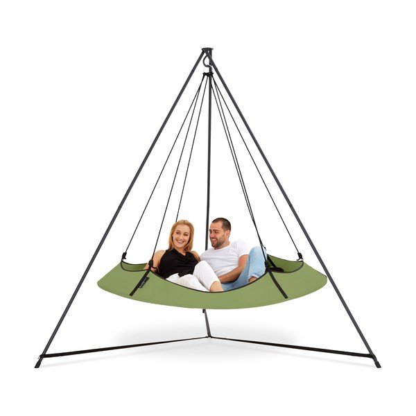 Zielona huśtawka ogrodowa ze stojakiem –  Hangout Pod-image-2