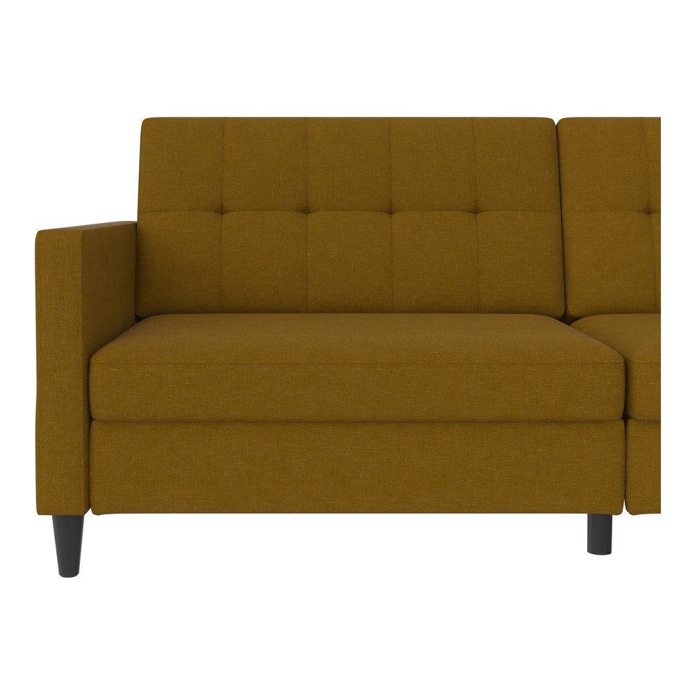 Żółta rozkładana sofa 82 cm Hartford – Støraa (zdjęcie 11)