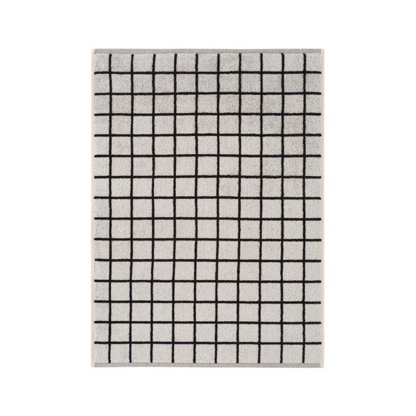 Czarny/beżowy bawełniany ręcznik 50x70 cm Grid – Jotex-image-2