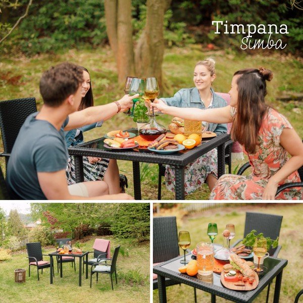 Zestaw mebli ogrodowych ze sztucznego rattanu Timpana Simba-image-1